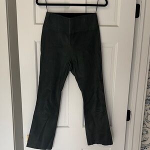 Great condition sprwmn leather crop flare pants